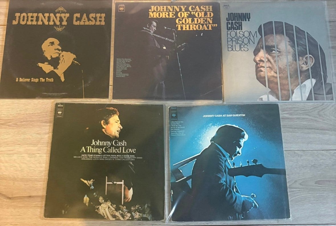 5 lp’s van johnny cash, Cd's en Dvd's, Vinyl | Country en Western, Ophalen, Zo goed als nieuw, LP