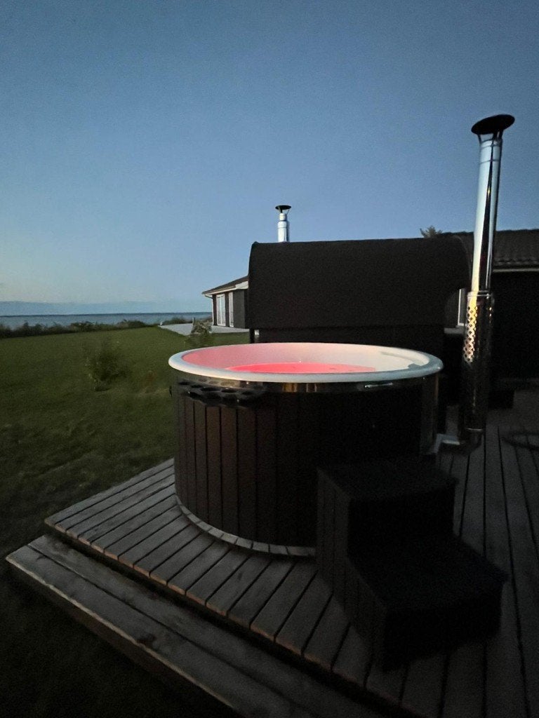 Nieuwe Hottub 200 cm | Hout of Elektrisch | 2 Jaar Garantie, Verzenden, Nieuw, Trap