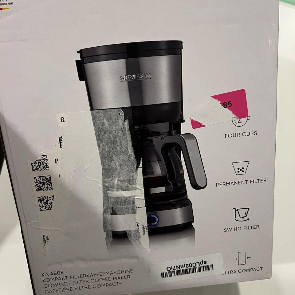 Filter coffee maker SEVERIN, Verzenden, Gemalen koffie, 2 tot 4 kopjes, Koffiemachine