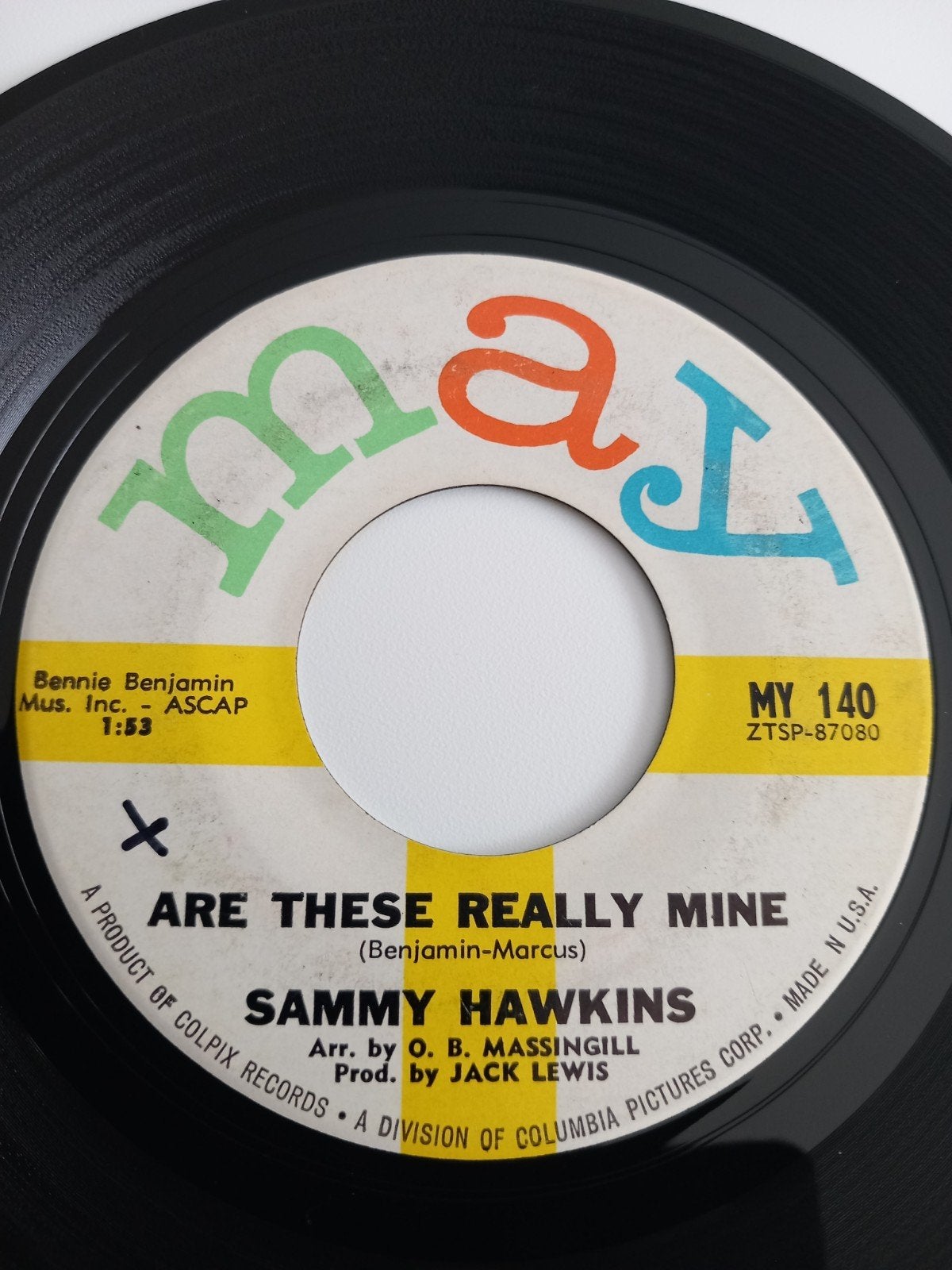 SAMMY HAWKINS. POPCORN 2 FACE  45T, Enlèvement ou Envoi
