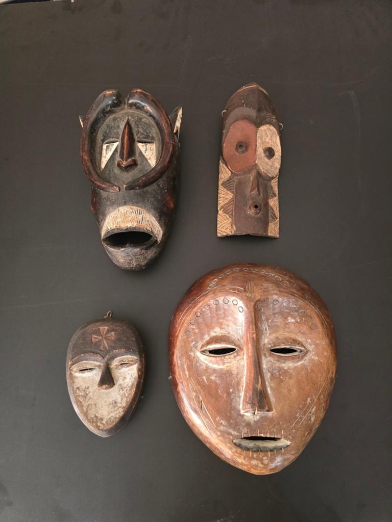 Lot oude afrikaanse maskers, Ophalen of Verzenden