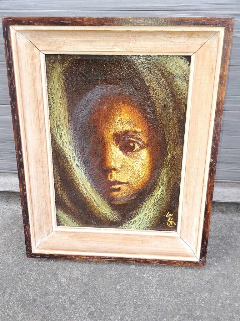 huile sur panneau signe luc de ro, Antiek en Kunst, Kunst | Schilderijen | Klassiek, Ophalen of Verzenden