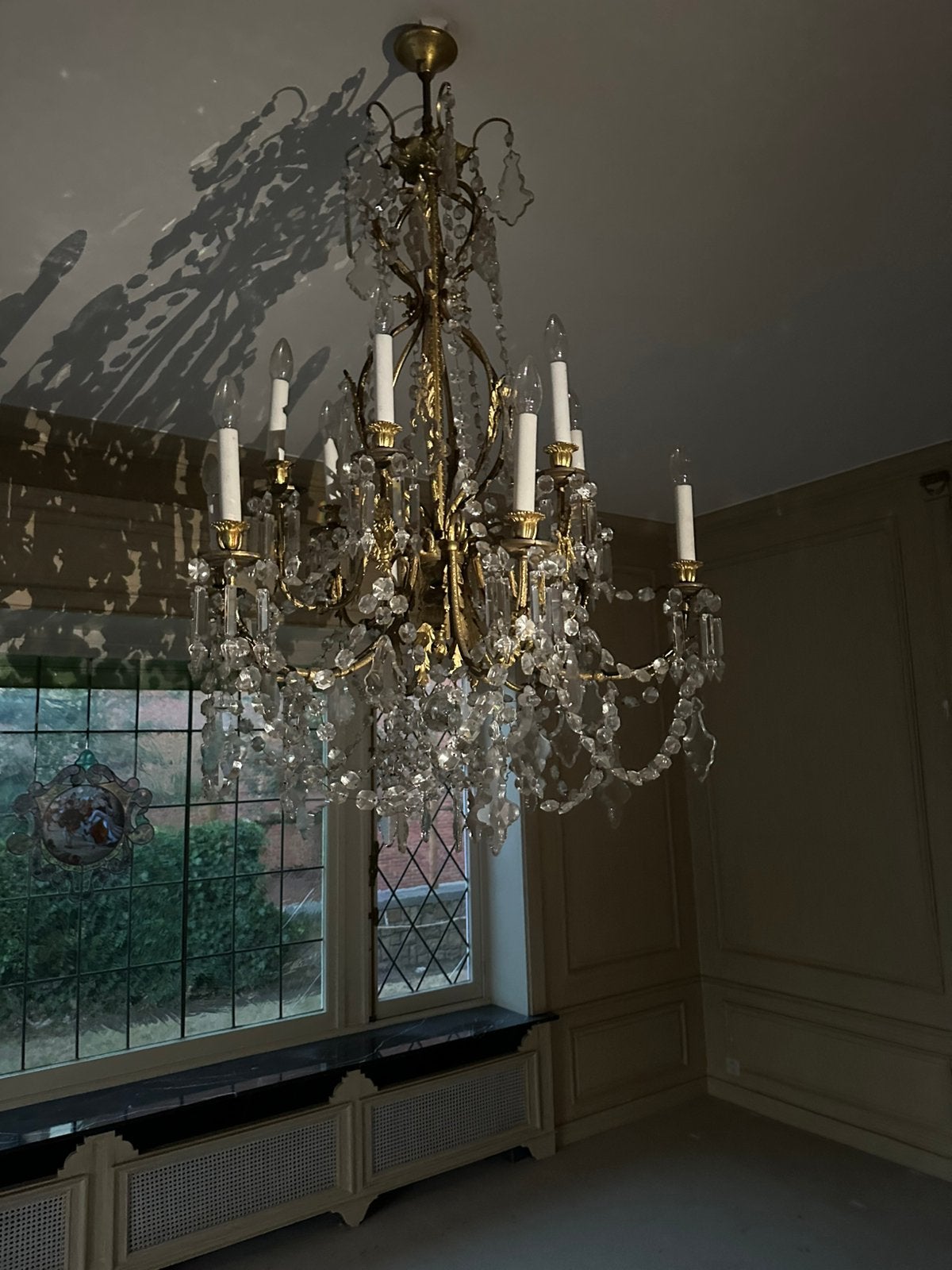 Mooie grote antiek luster maison bagues, Antiek en Kunst, Ophalen