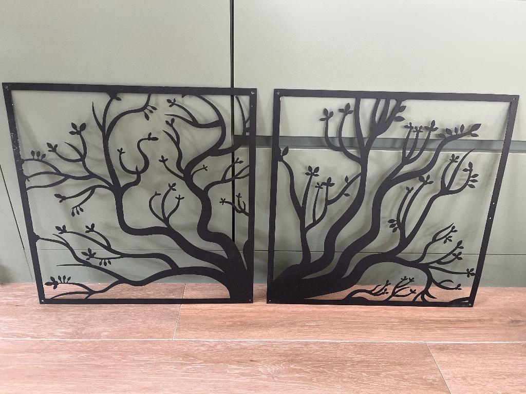 Muurdecoratie, Botanique, Métal, Comme neuf, Enlèvement