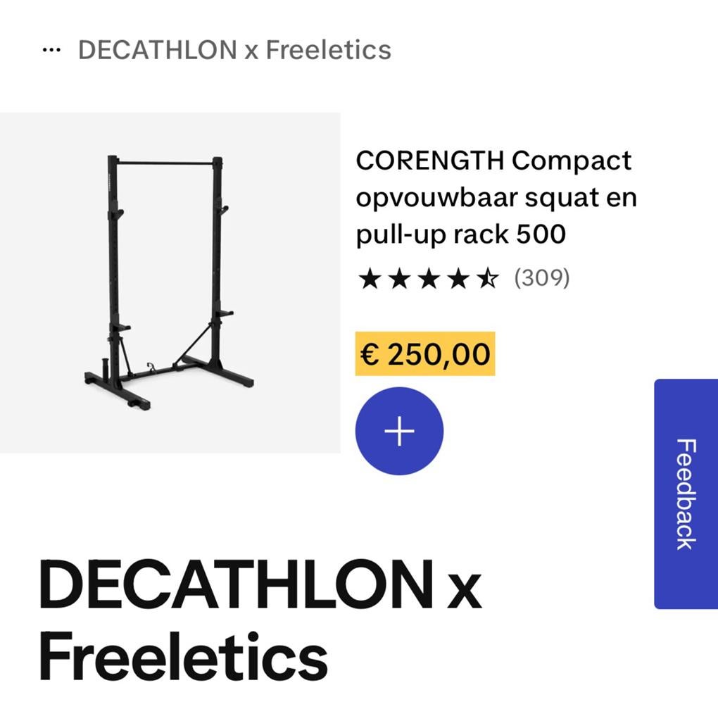 Squat bench pullup rack 500, Sport en Fitness, Ophalen, Zo goed als nieuw