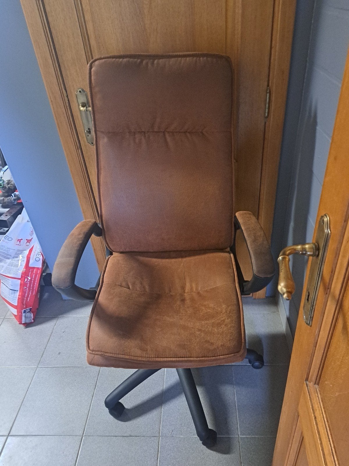 bureau stoel, Huis en Inrichting, Ophalen, Gebruikt, Bruin, Bureaustoel