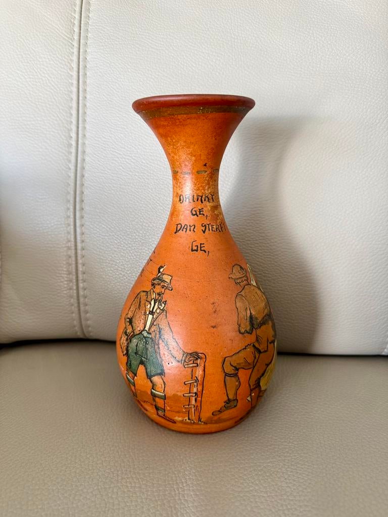 Unieke Vintage Vaas (1953) – Handbeschilderd "De Smet", Antiek en Kunst, Ophalen of Verzenden