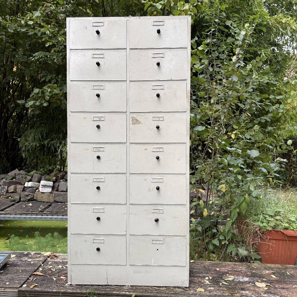 Industriële metalen archiefkast, 16-kleppen opbergkast, Ophalen, Gebruikt, Industriëel
