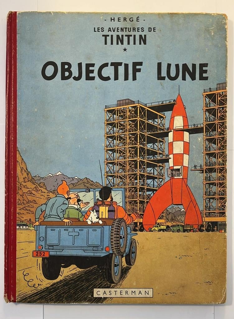 EO Tintin - Objectif Lune (1953) - B8 - Première édition, Enlèvement ou Envoi, Une BD, Utilisé, Herge