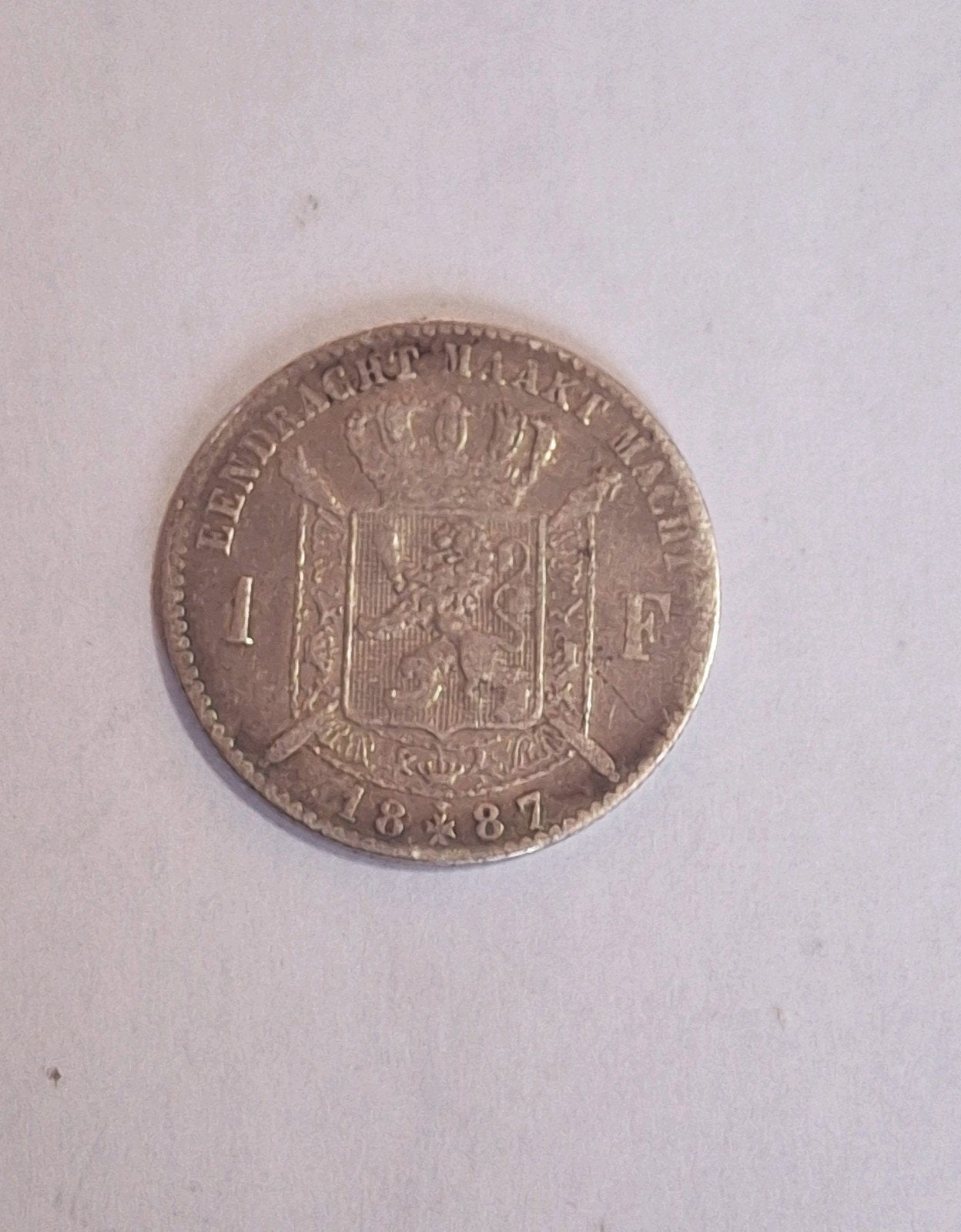 piece monnaie ancienne belge 1887, Enlèvement ou Envoi