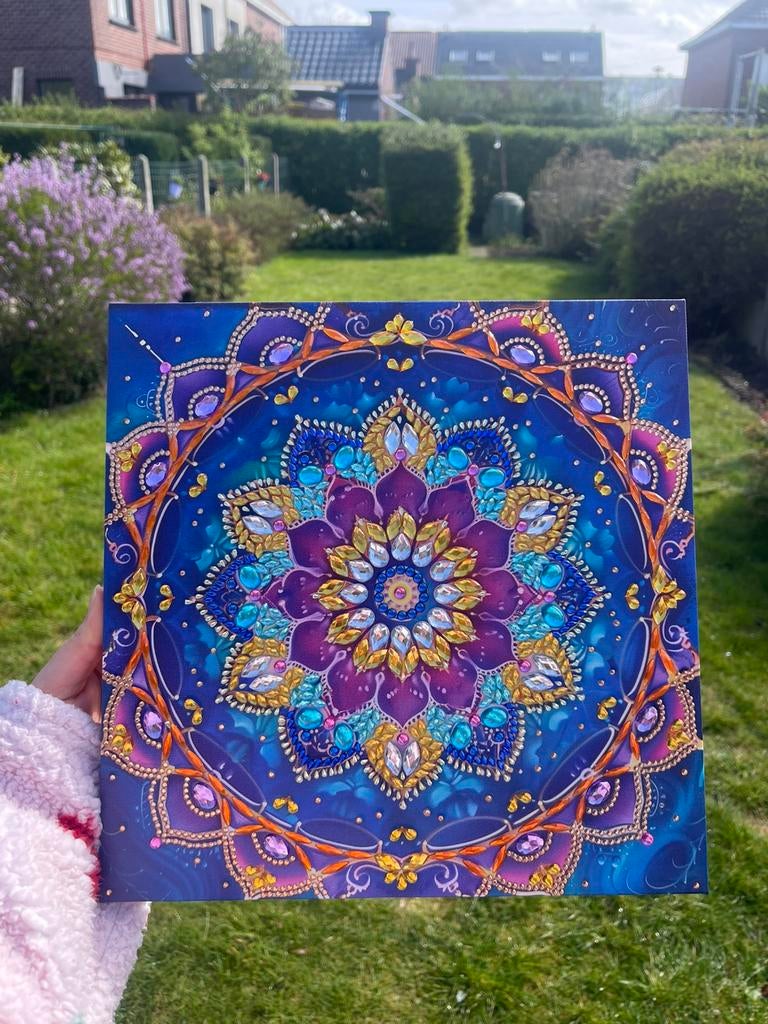 Afgewerkte Diamond Painting, Huis en Inrichting, Wandhanger, Hout, Nieuw, Ophalen of Verzenden