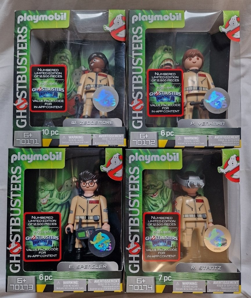 Playmobil Ghostbusters Lim. Ed. Compleet (70171 tem 70174), Enfants & Bébés, Neuf, Enlèvement ou Envoi, Autres séries, Kit complet