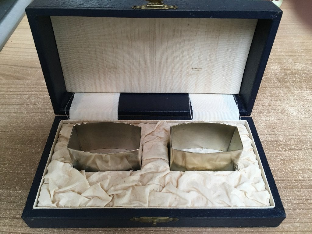 Verzilverde serviètringen, Ophalen of Verzenden, Zilver