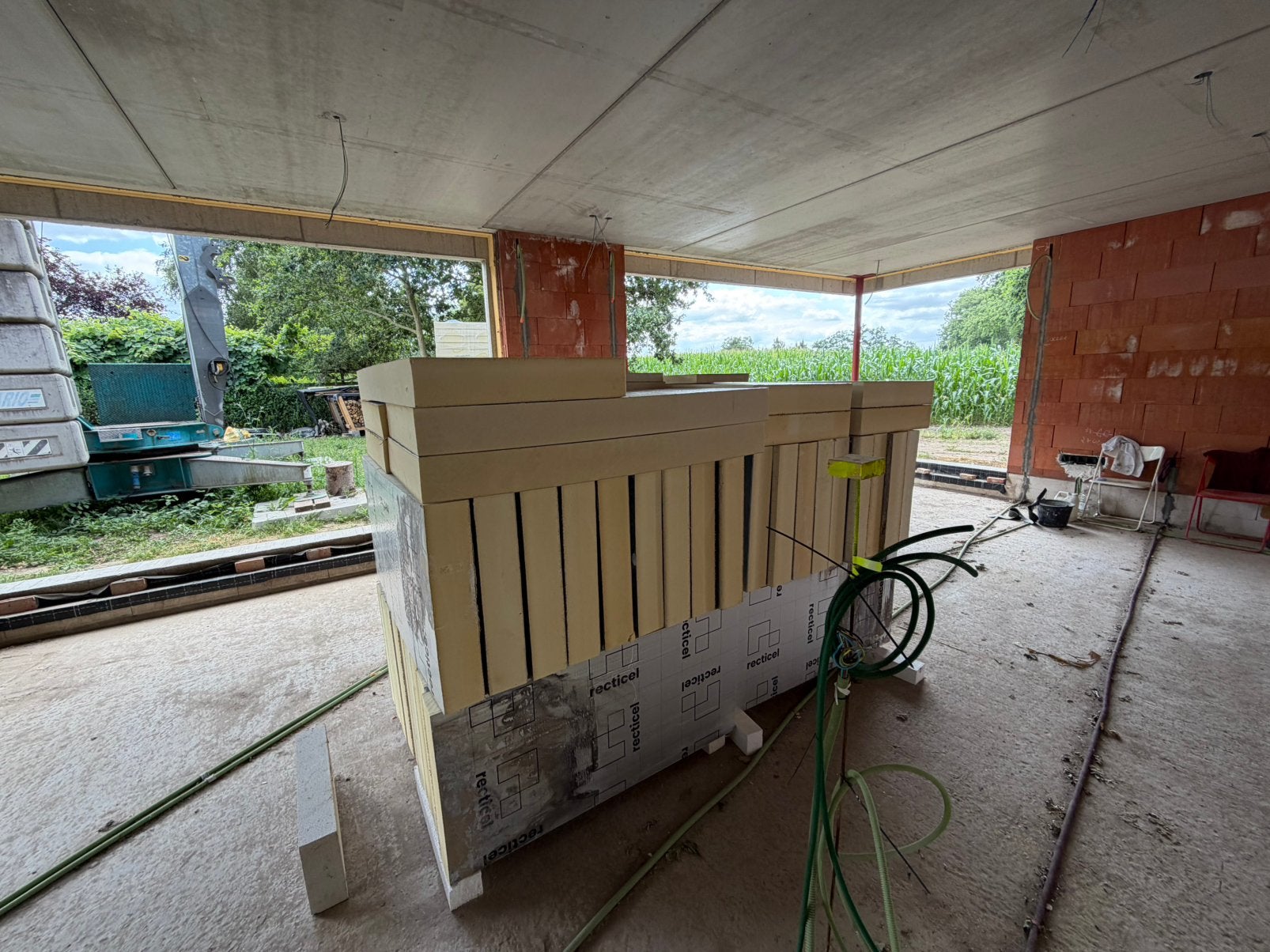 +-30m2 Pur plaat 12cm dik (60cm x 120cm), 15 m² ou plus, Enlèvement, Utilisé, Mousse rigide (PIR)