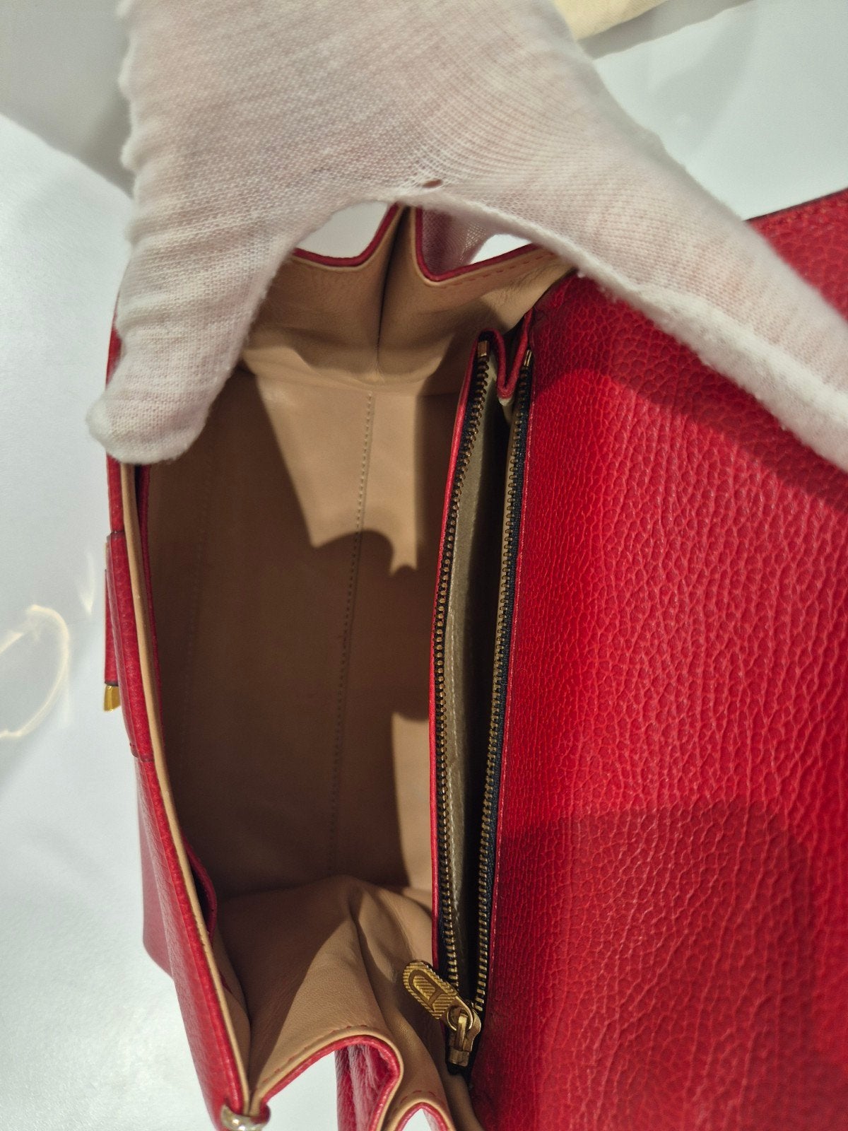 Delvaux Brillant PM in Acier, Handtassen en Accessoires, Ophalen, Gebruikt, Rood, Handtas