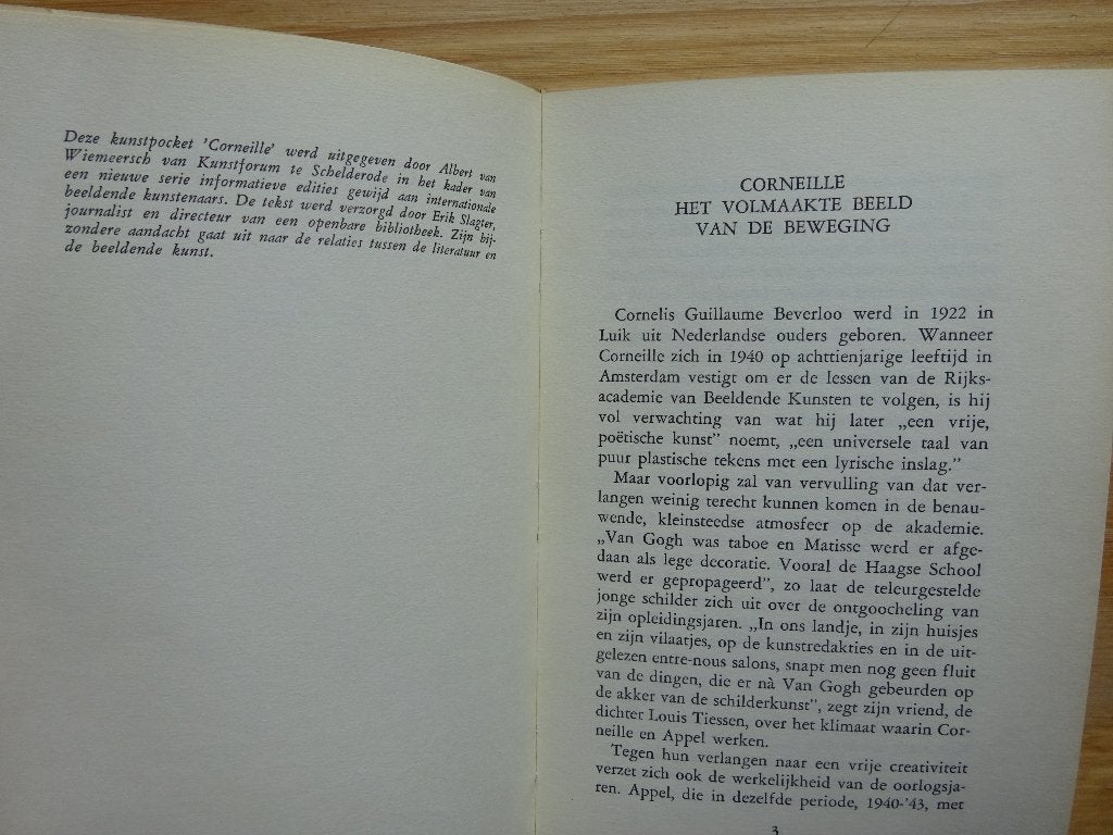 Corneille, monografie 1976, Kunstpocket reeks, Gelezen, Ophalen of Verzenden, Erik Slagter, Schilder- en Tekenkunst