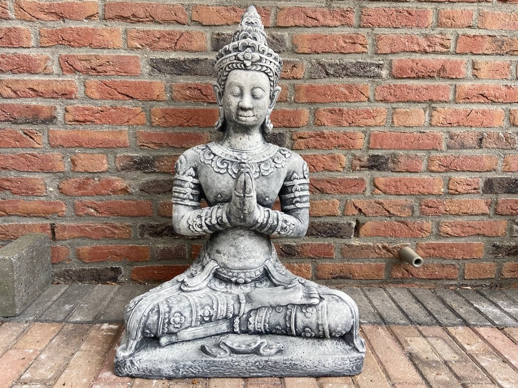 Boeddha , hoogte 75cm, Tuin en Terras, Ophalen, Nieuw, Beton, Boeddhabeeld