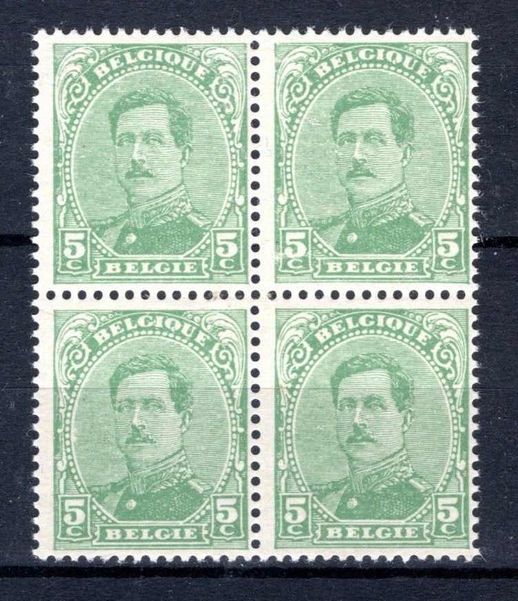 137C MNH Type IV 1922 - Z.M. Koning Albert 1 (4 stuks), Verzenden, Postfris, Postfris