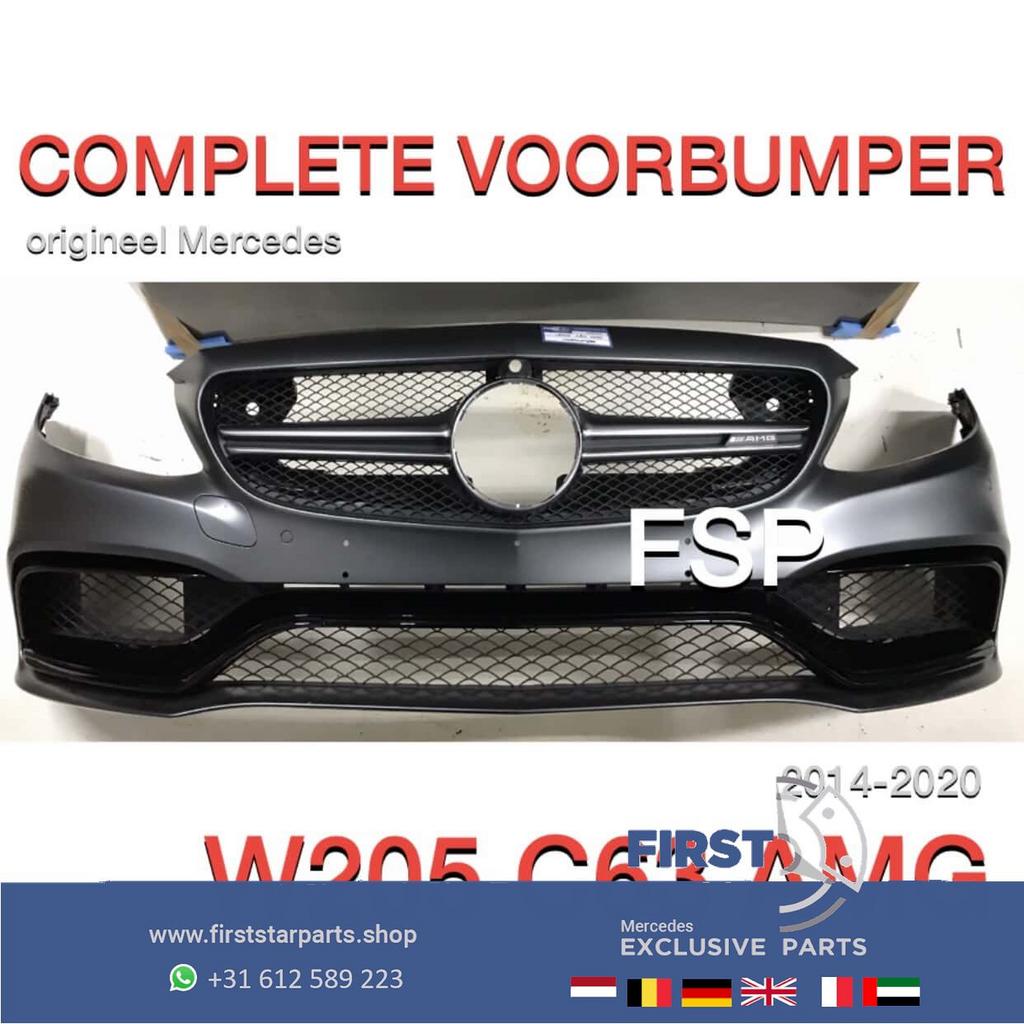 W205 C63 AMG VOORBUMPER COMPLEET Mercedes C Klasse 2014-2019, Utilisé, -, Avant, -