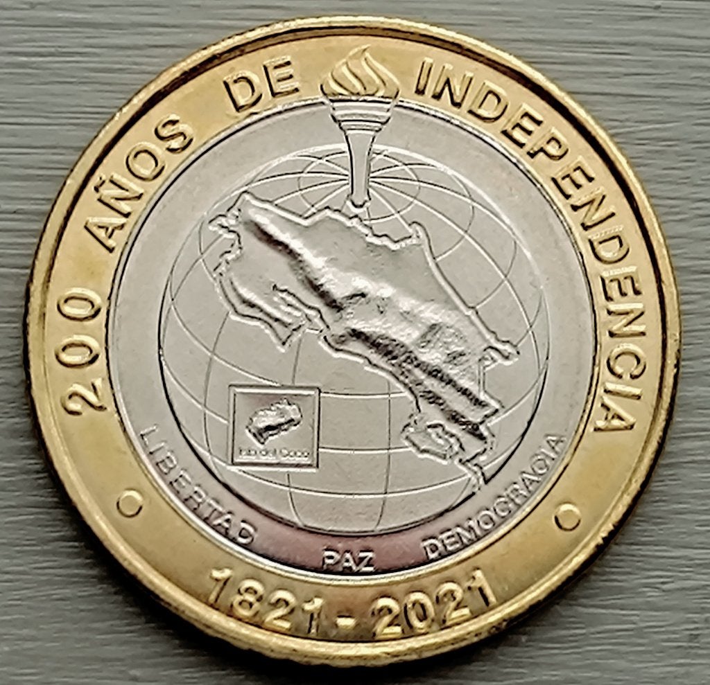 munt Costa Rica 500 colones 2021, Postzegels en Munten, Ophalen of Verzenden