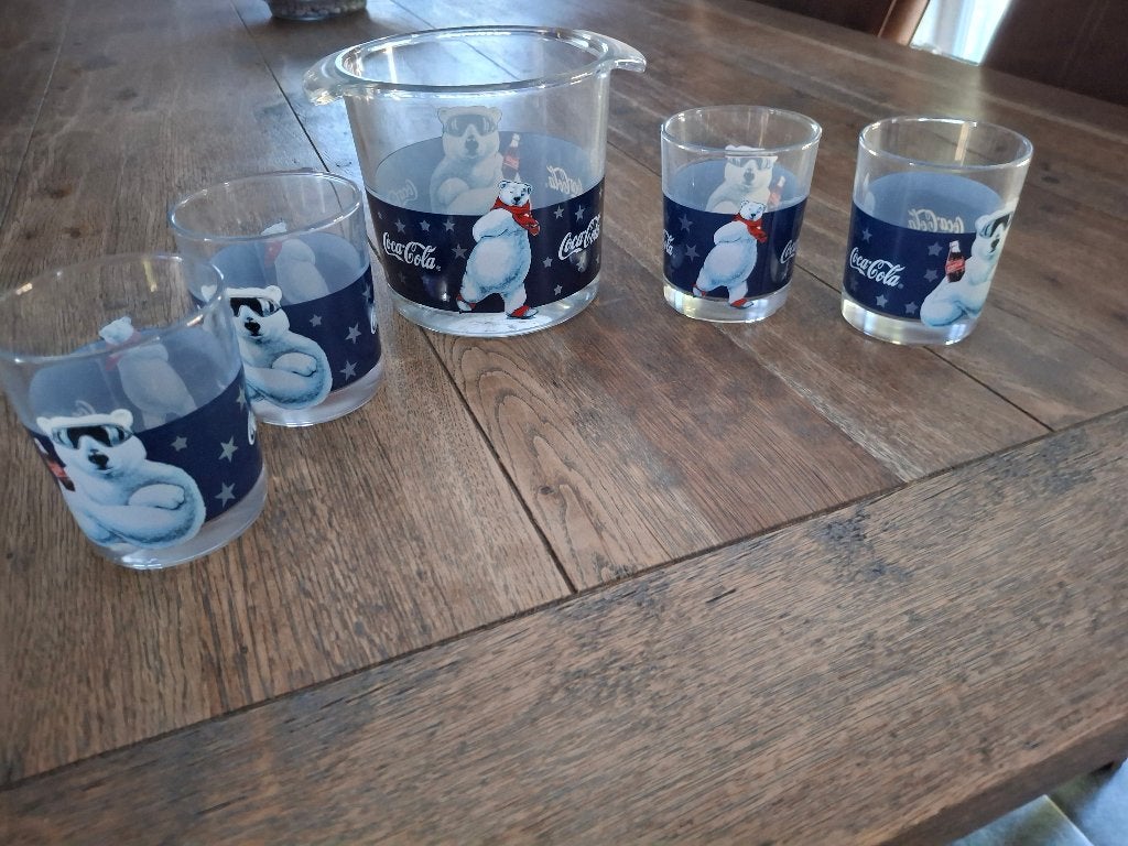 Coca-Cola ijsbeker + 4 glazen (nieuw!), Ophalen of Verzenden, Nieuw
