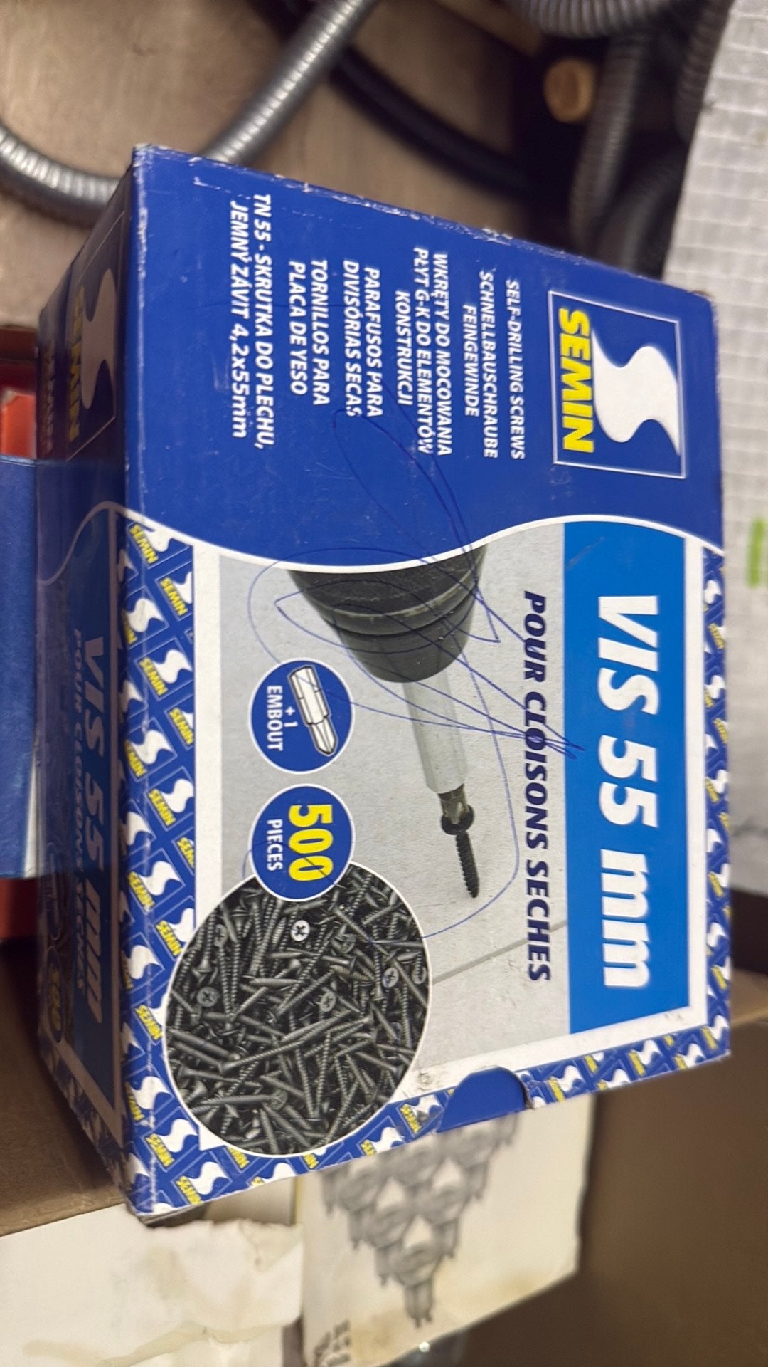 Demi boite de vis SEMIN 55mm, Enlèvement ou Envoi, Vis