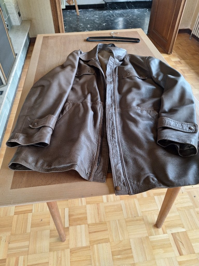 Vintage Lederen Heren Parka / Vest – Inpelsa Leer, Kleding | Heren, Ophalen, Gedragen, Bruin