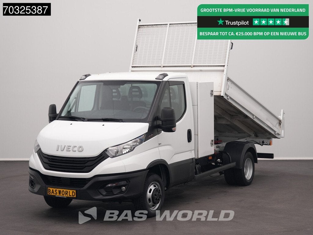 Iveco Daily 35C16 3.0L Kipper Dubbellucht 3,5t Trekhaak Navi, 3010 kg, Stof, Gebruikt, Euro 6