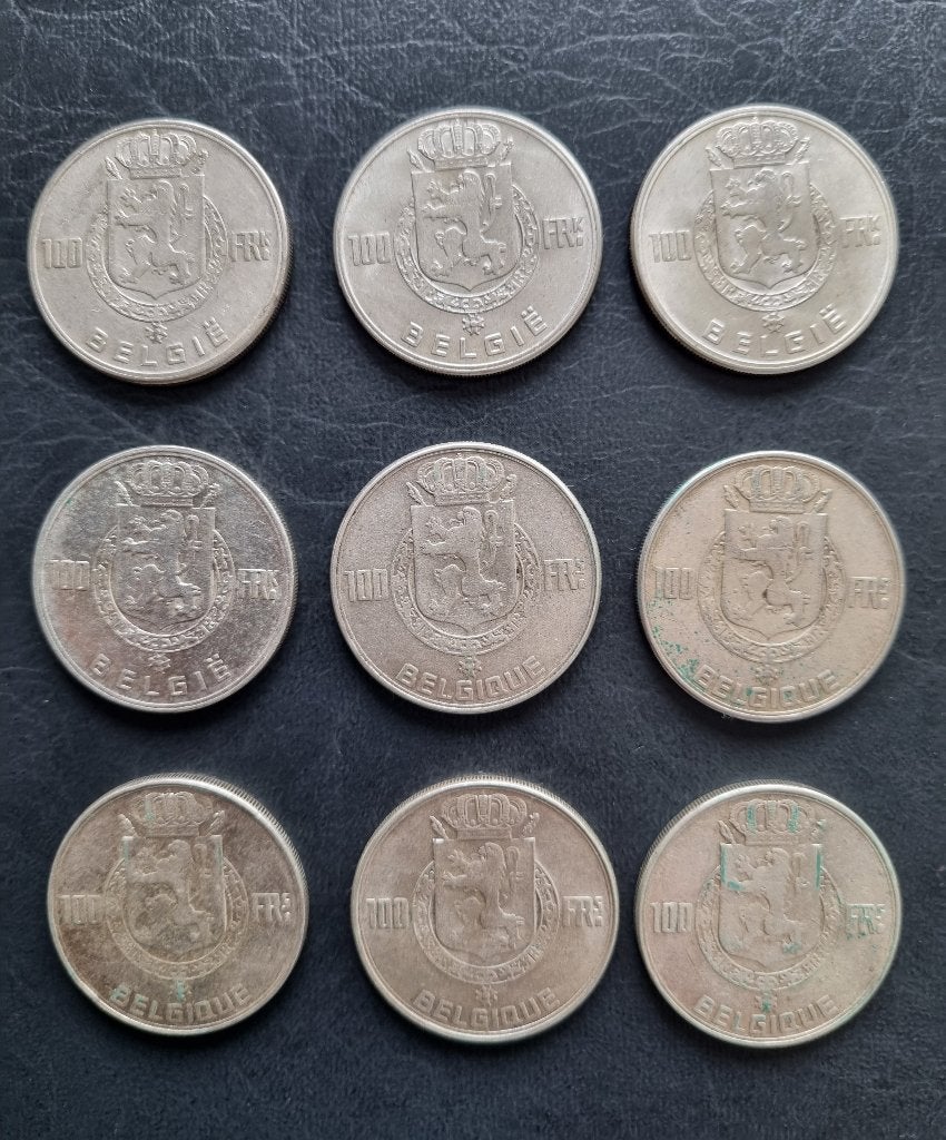 zilveren belgische franken, Ophalen, Zilver, Zilver