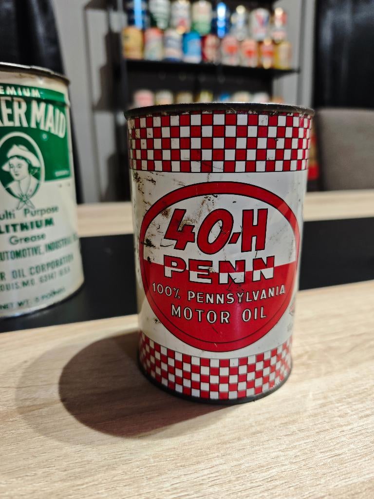 Ancien bidon d' huile olieblikk oil can, Enlèvement ou Envoi, Utilisé, Emballage