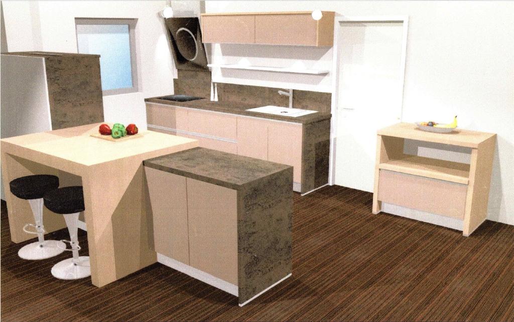 Keuken, Ophalen, Dubbelwandige keuken, Zo goed als nieuw, Kunststof