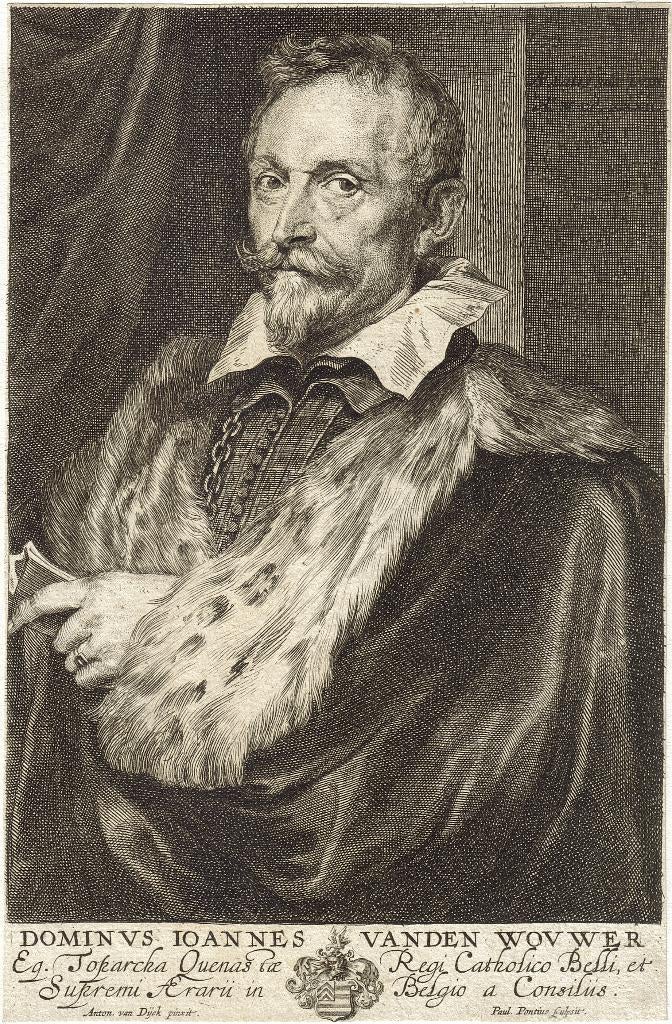 Paulus Pontius naar Antoon van Dyck ets en gravure "Portret", Antiek en Kunst, Ophalen, Ets, Portret, 1600 - 1699