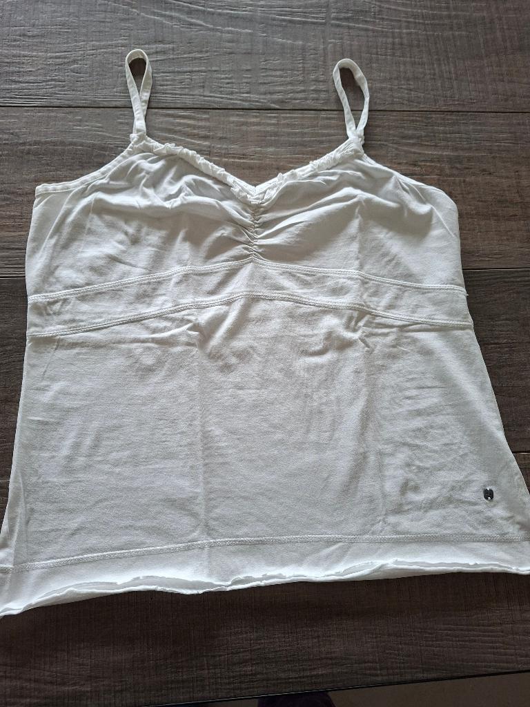 Wit topje, Sans manches, Taille 46/48 (XL) ou plus grande, Enlèvement ou Envoi, Porté