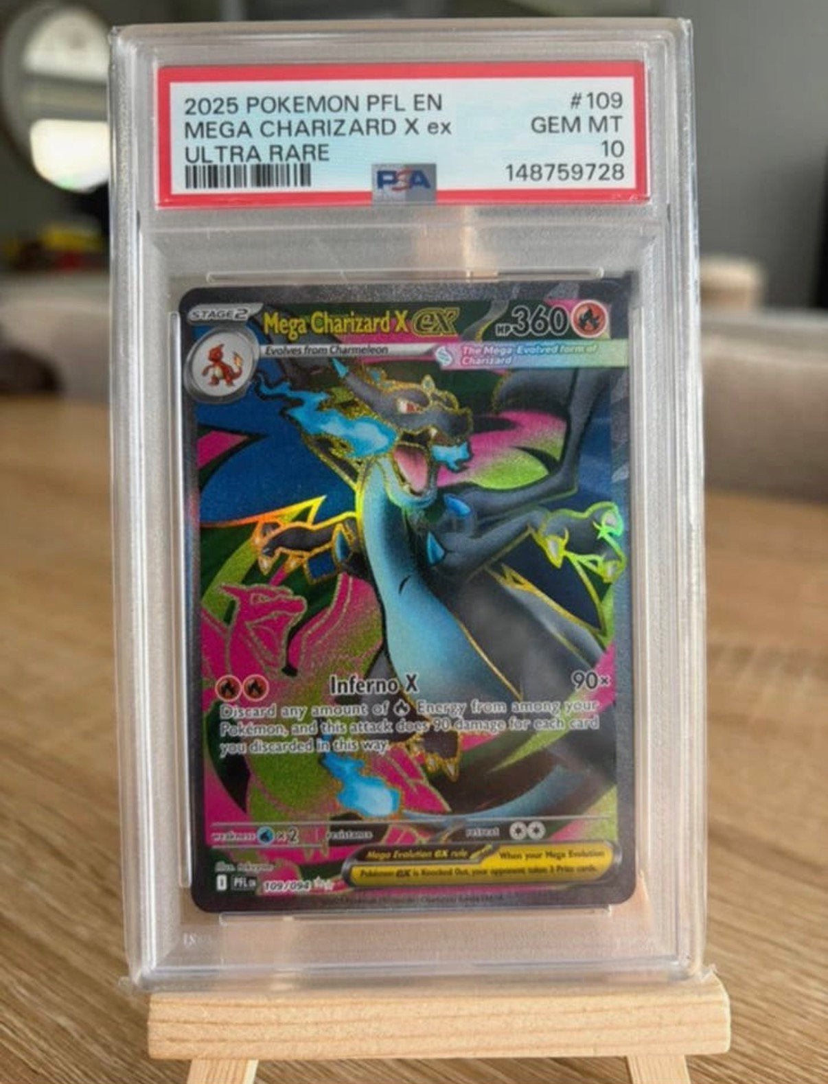 Mega Charizard X ex, Hobby en Vrije tijd, Ophalen of Verzenden, Zo goed als nieuw
