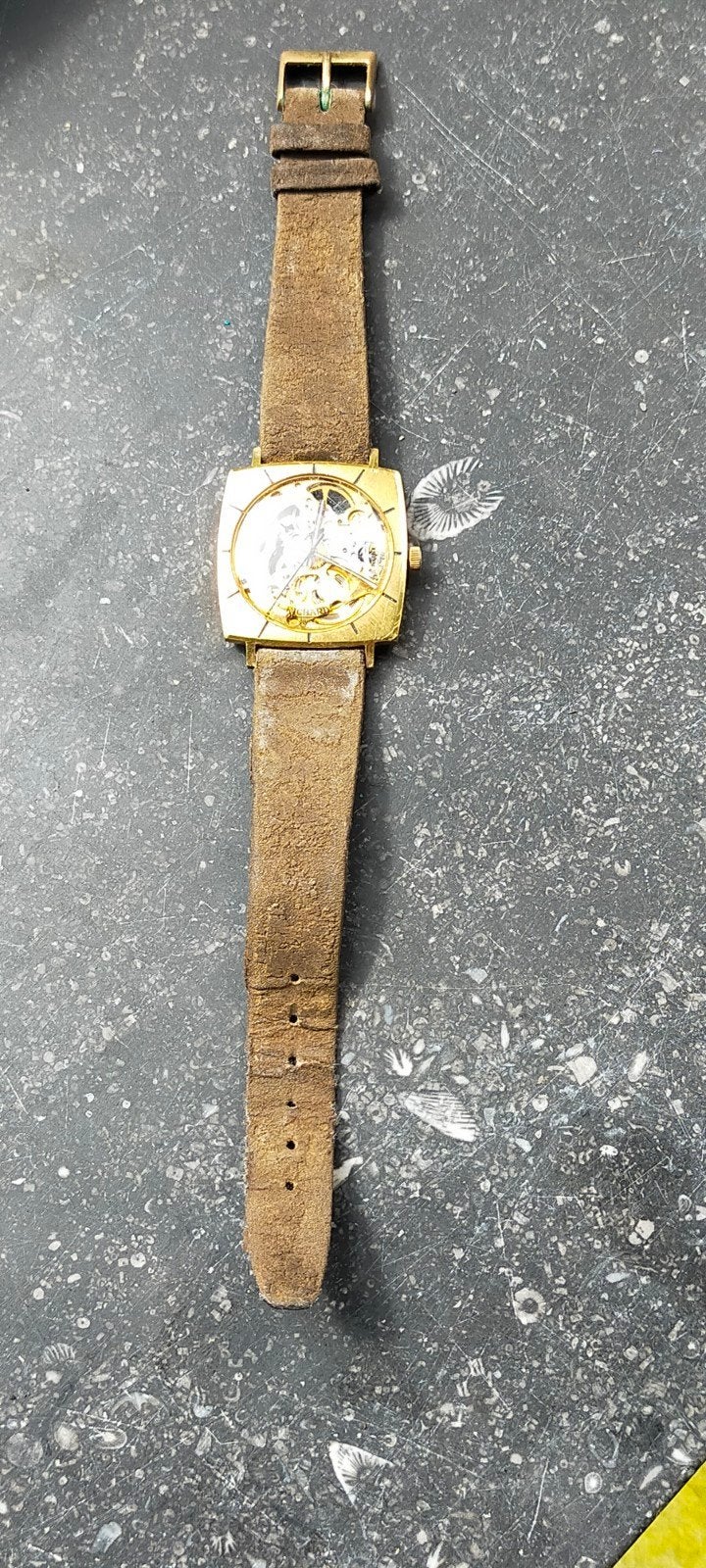 Montre style squelette vulcain 70'., Handtassen en Accessoires, Horloges | Dames, Ophalen