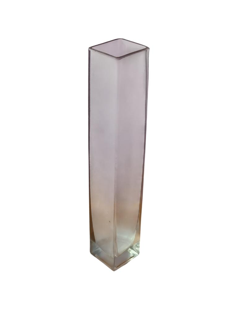 Vase en verre une fleur H 30cm diamètre 5cm, Maison & Meubles, Enlèvement, Comme neuf, Verre