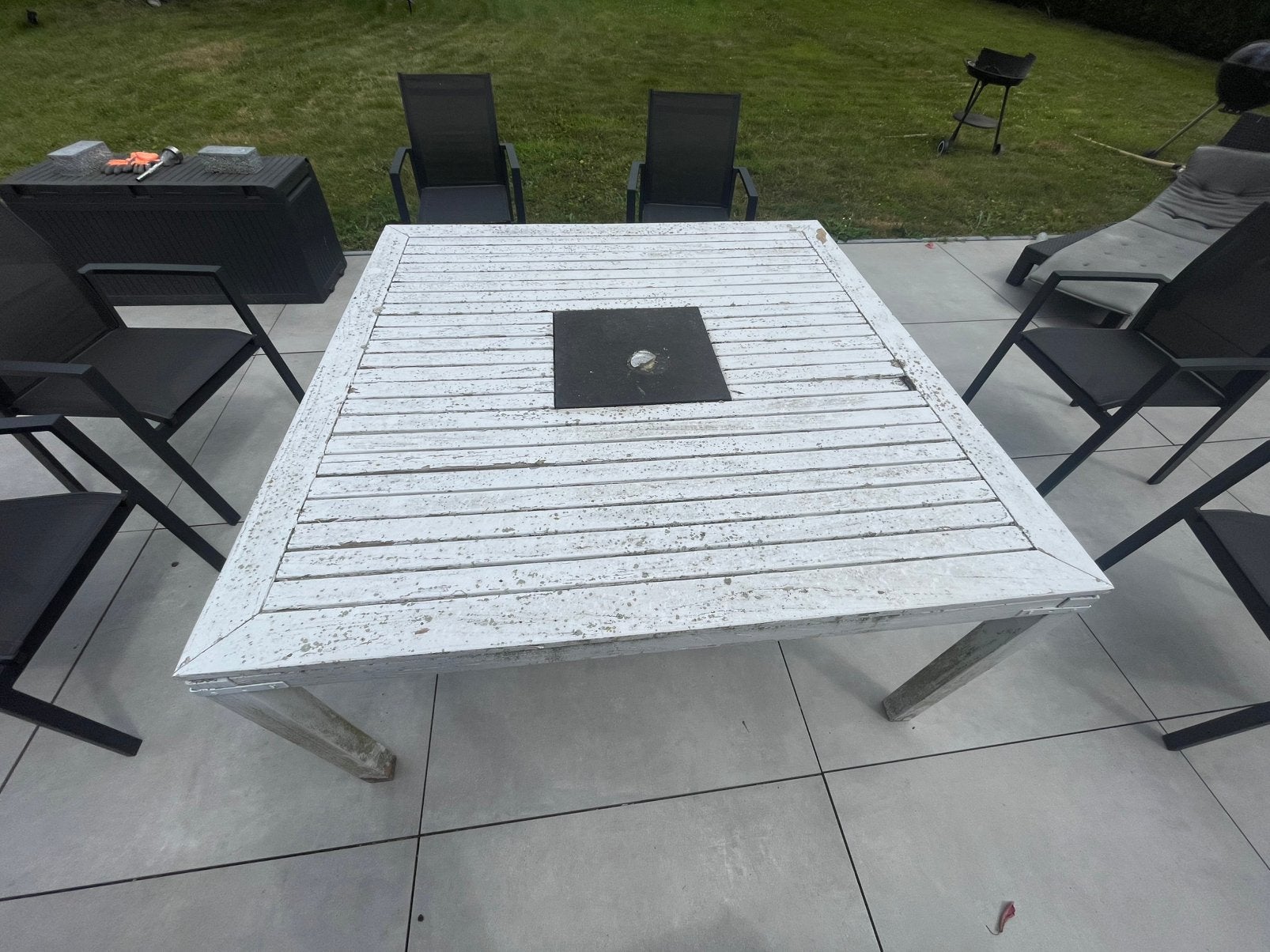 Table et chaises en bois exterieur, Tuin en Terras, Tuintafels, Zo goed als nieuw, Hout, Ophalen