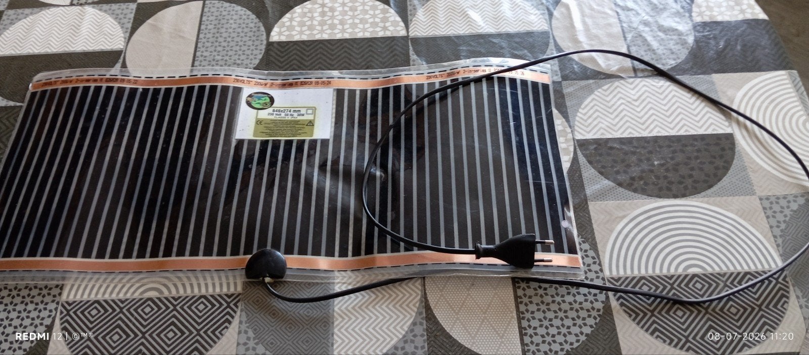 lamp + warmte mat, Ophalen