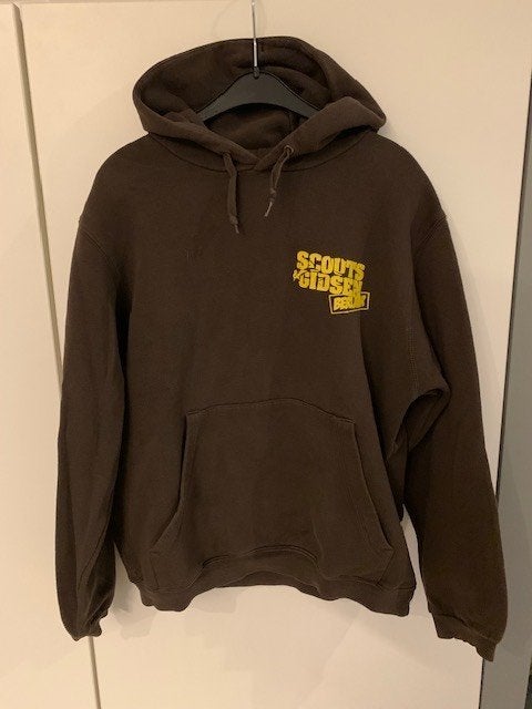 Scouts&gidsen Berlaar bruine sweater met opdruk: XS, Ophalen of Verzenden, Gebruikt, Jongen of Meisje, Shirt of Longsleeve