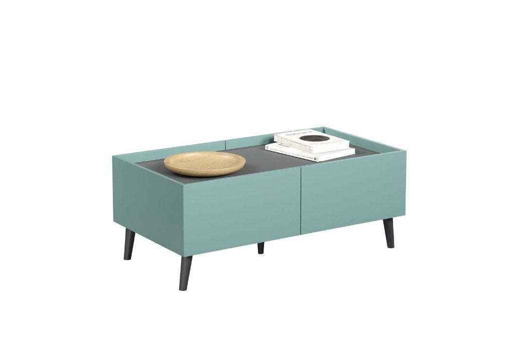 Salontafel Melton | 110 x 60 x 44 cm | Anthracite Blue, Maison & Meubles, Neuf, 100 à 150 cm, Enlèvement, 50 à 100 cm