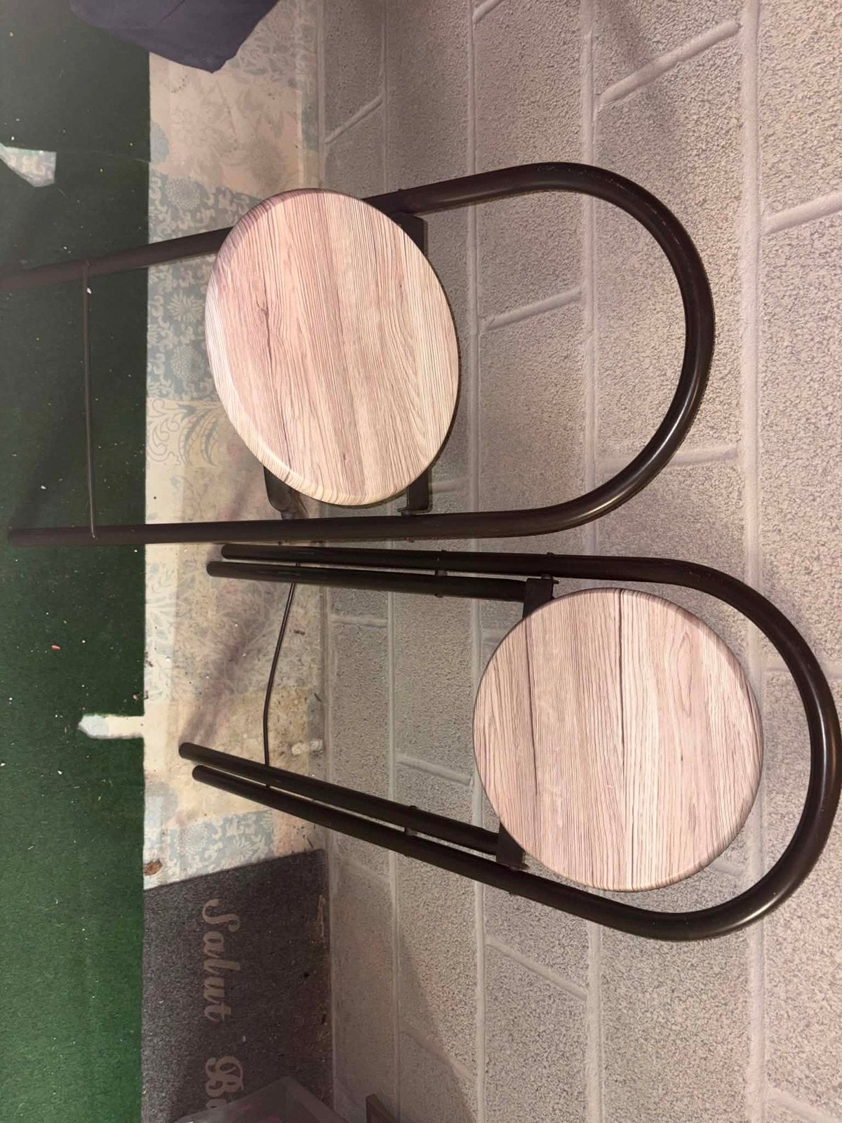 Lot de 2 tabourets pliants, Ophalen, Gebruikt, IJzer