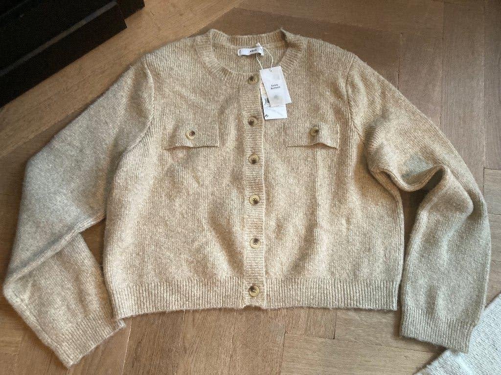Wollen vest XL- nieuw! MANGO, Kleding | Dames, Ophalen, Mango, Beige, Maat 46/48 (XL) of groter