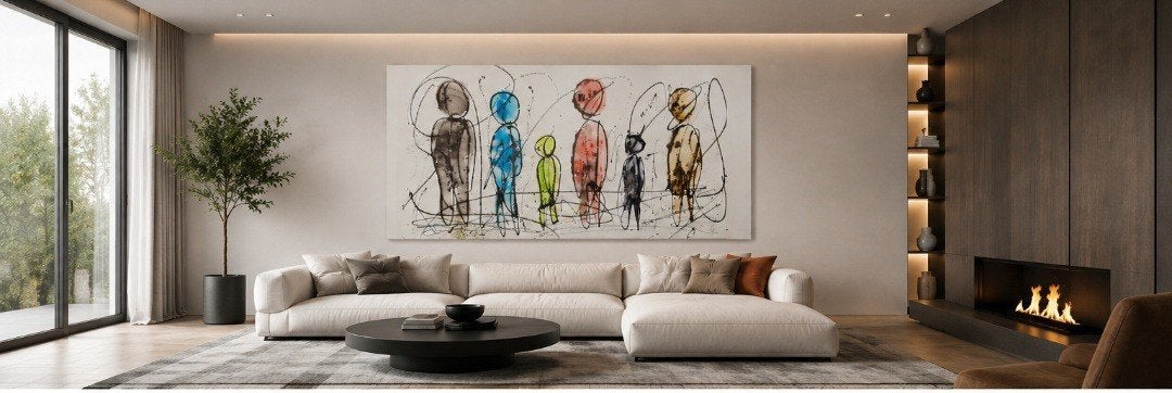 COLORFUL WORLD, Antiek en Kunst, Kunst | Schilderijen | Abstract, Ophalen