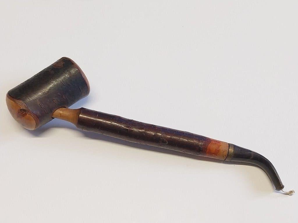 Pipe à tabac vintage en bois de cerisier, Enlèvement ou Envoi, Utilisé