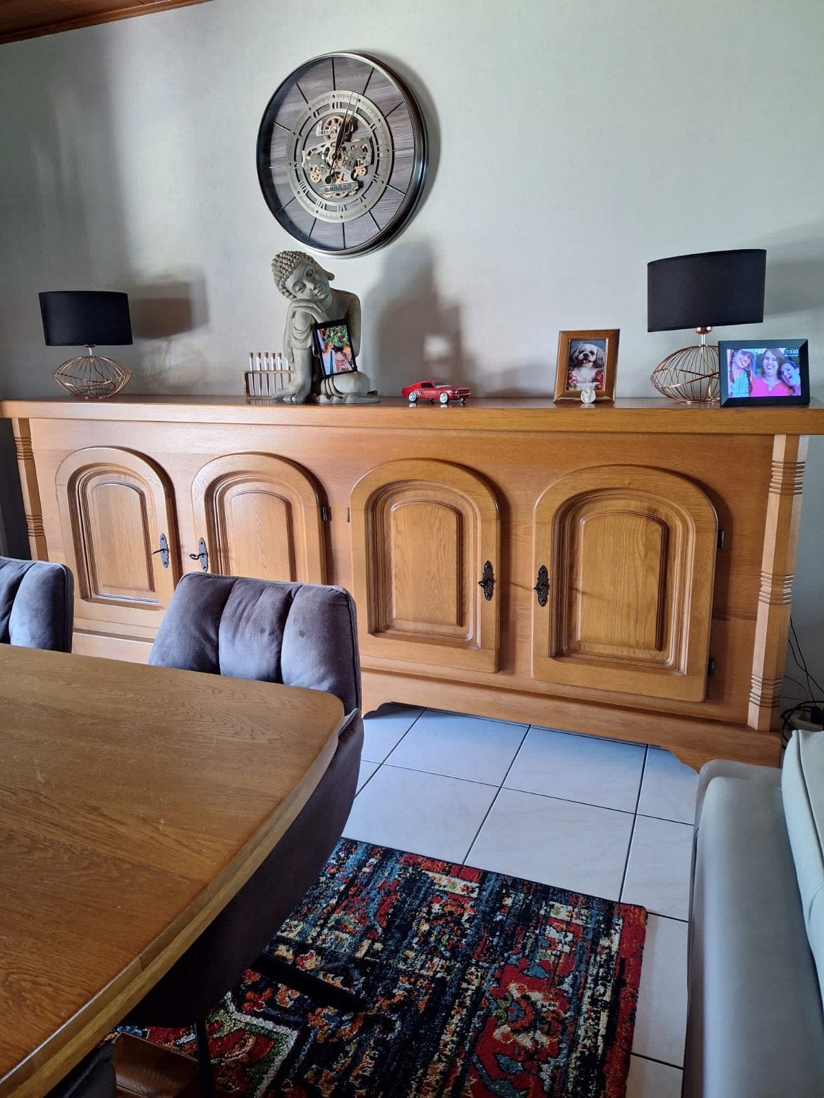 Eiken eetkamer, Ophalen