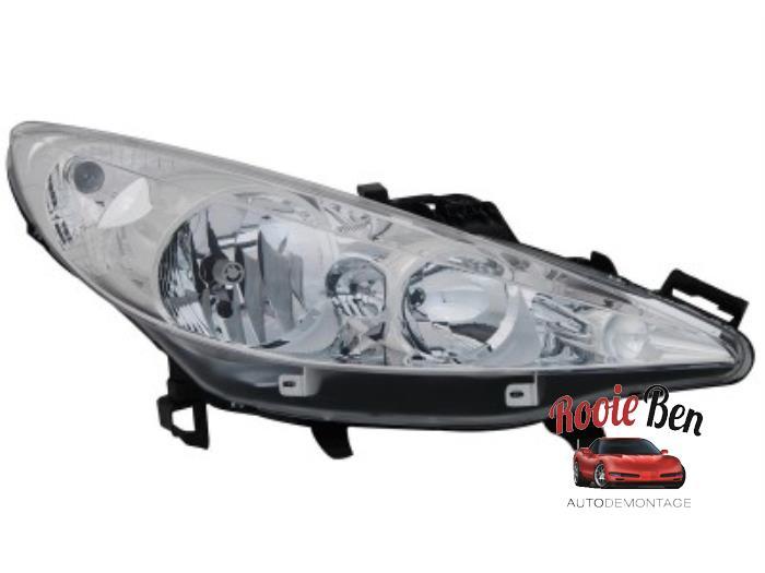 Koplamp rechts van een Peugeot 207, Auto-onderdelen, -, -, Nieuw, Ophalen of Verzenden