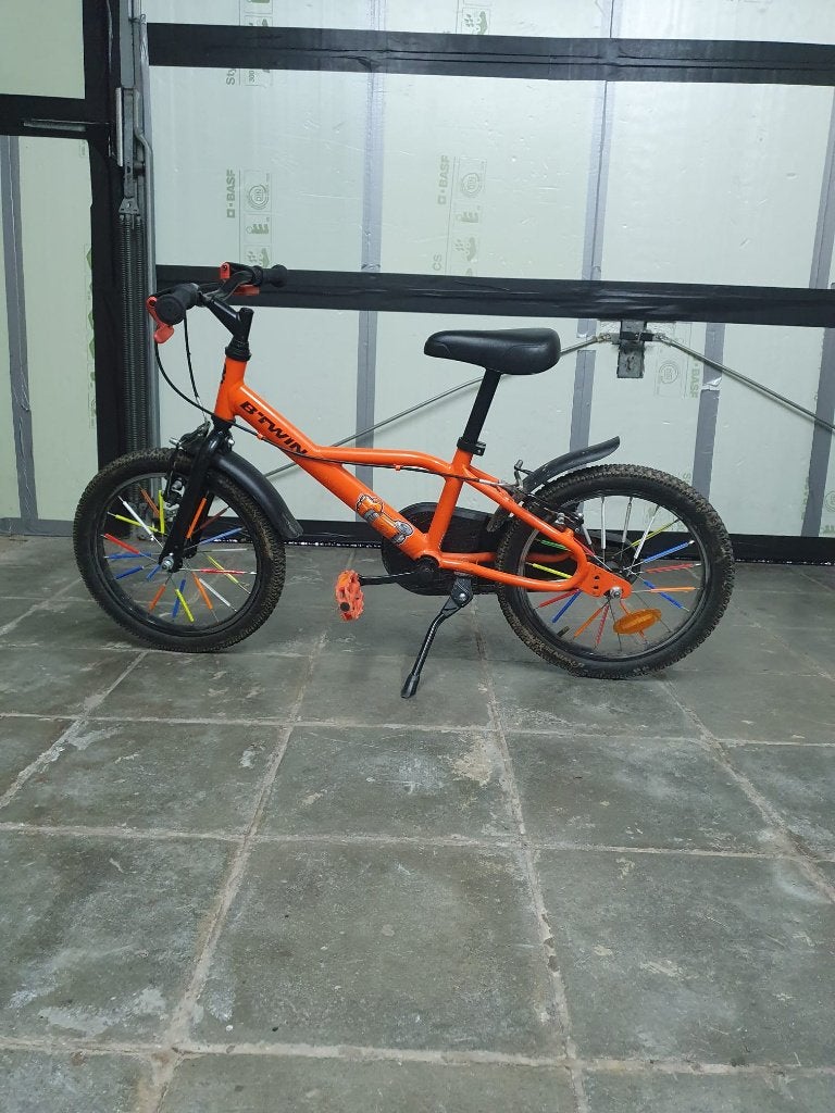 Vél enfant btwin 16 pouce orange, Frein sur jante, 16 à 20 pouces, Enlèvement, Utilisé