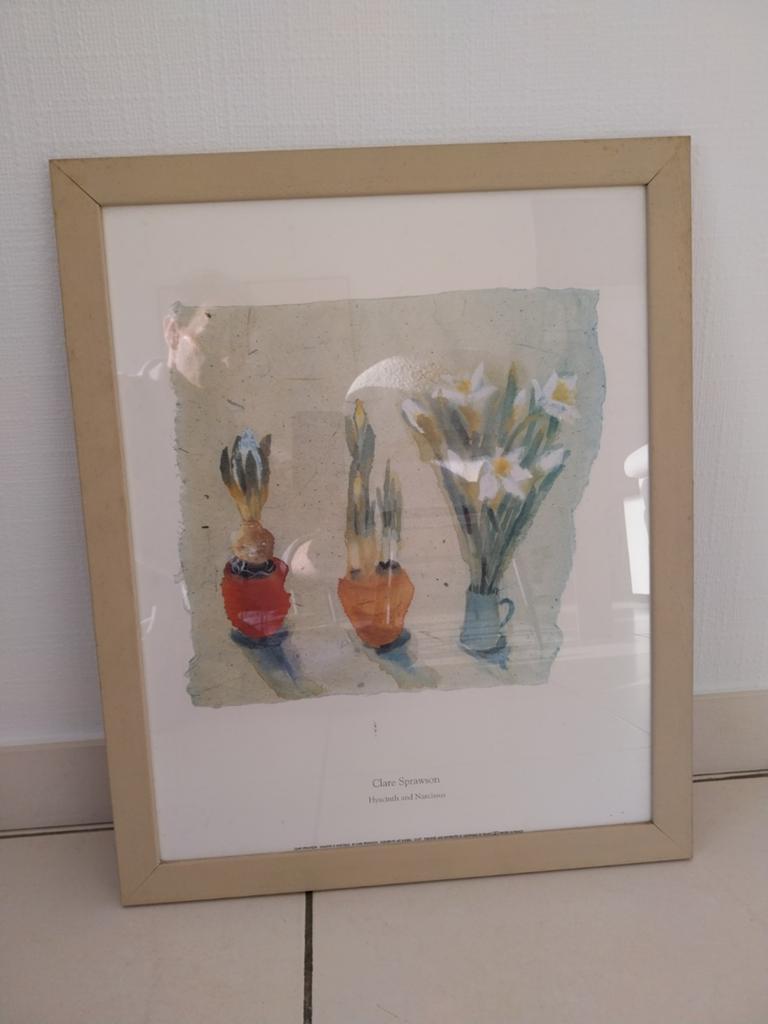 Ingelijste kader met bloemmotief, Ophalen, Minder dan 50 cm, Foto of Poster, 50 tot 75 cm