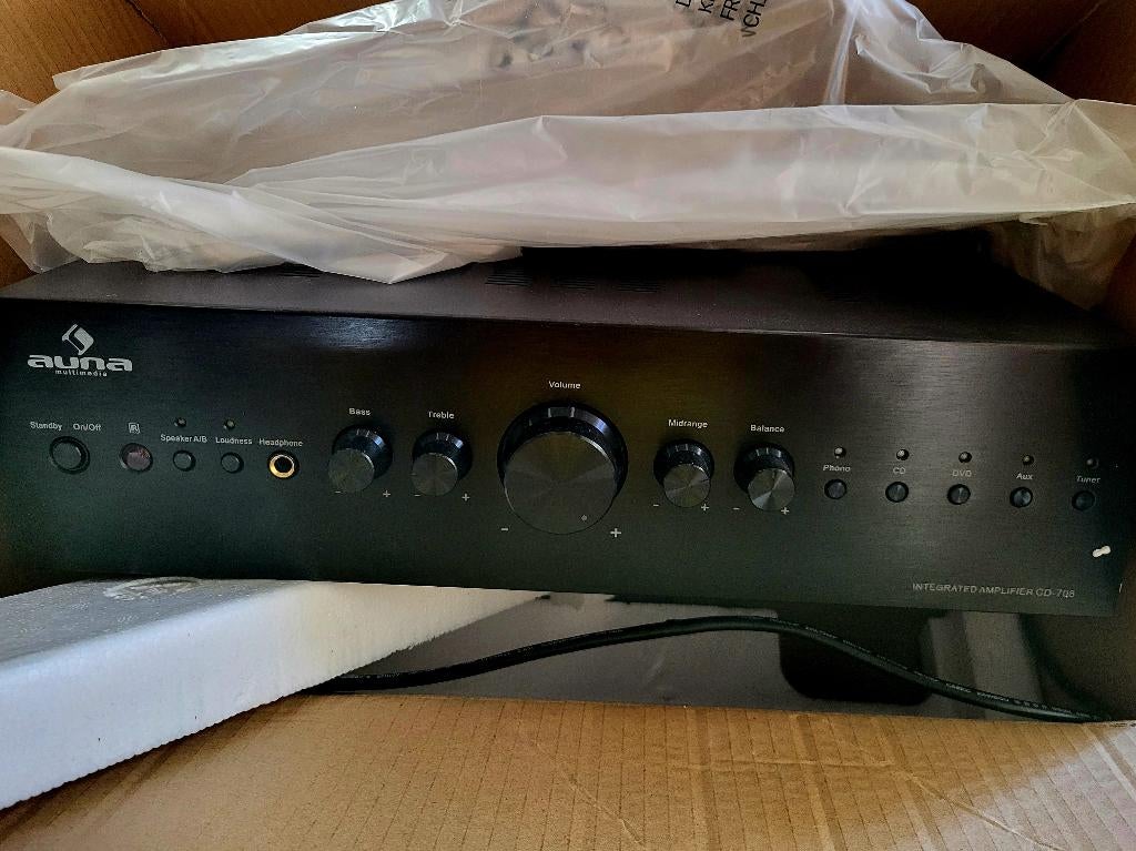 (90€) Nieuwe Auna HiFi-versterker 2x500w dual (2x125rms), Audio, Tv en Foto, Versterkers en Ontvangers, Nieuw, 120 watt of meer