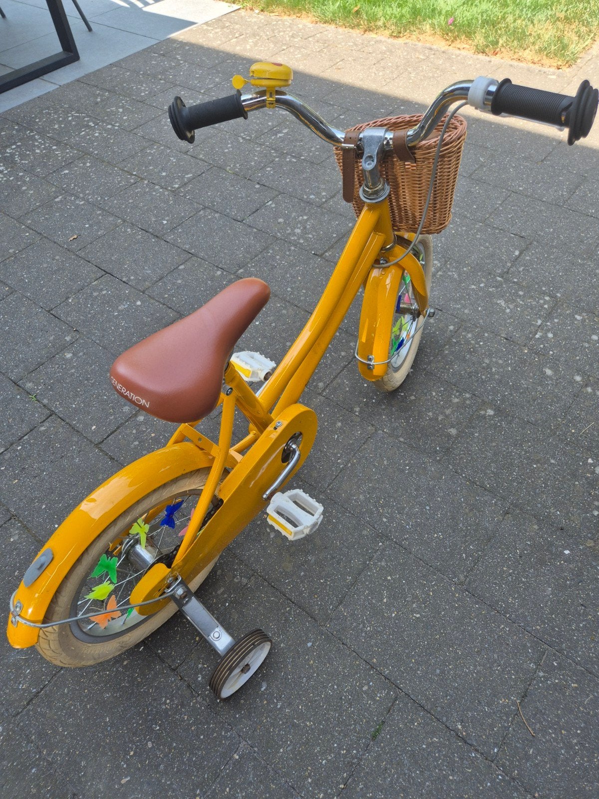 Kinderfiets generation hip 16inch geel, Ophalen, Terugtraprem, Zijwieltjes, Generation fietsen
